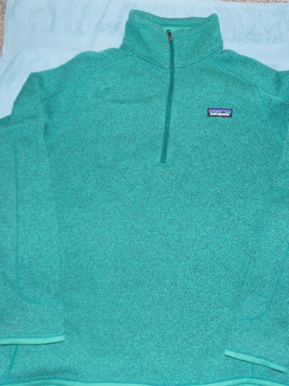 Patagonia Boys XL Green Quarter Zip Fleece Pullover